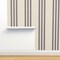 Aegean Stripe Navy Linen French Cream Holli Zollinger Custom Removable Wallpaper by Spoonflower Peel & Stick Wallpaper 2FT Wide